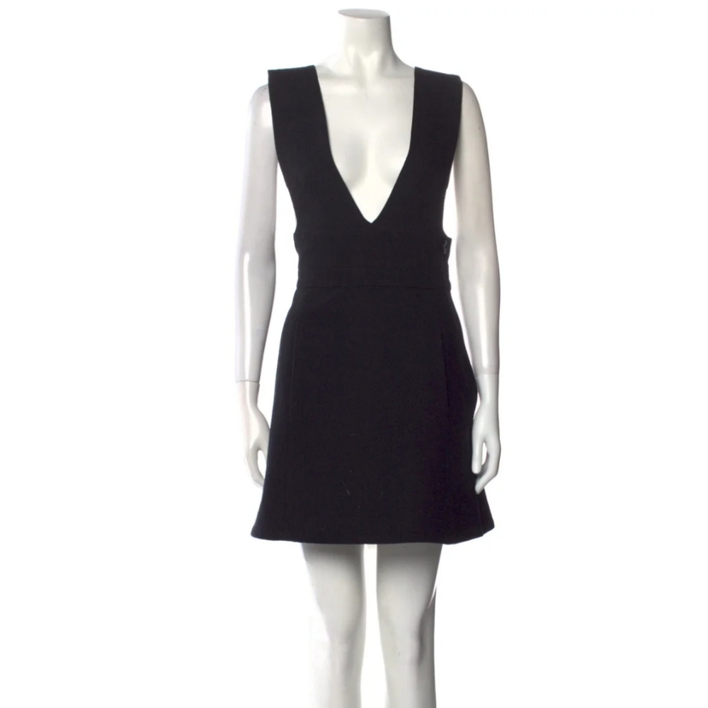 N/NICHOLAS Black Pinafore Structured Australian Mini Dress